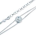 SAVICKI Brățară Celebrity din aur alb 585 cu diamant alb de laborator 0.5 ct 18+3 cm - savicki - 4 899,00 RON
