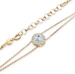 SAVICKI Brățară Celebrity din aur 585 cu diamant alb 0.14 ct 18+3 cm
