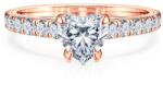 SAVICKI Inel de logodnă Share Your Love: aur roz, diamant de laborator, tăietură inimă - savicki - 8 989,00 RON