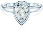 SAVICKI Inel de logodnă Pure: aur alb, diamant de laborator, tăietură lacrimă - savicki - 7 504,00 RON