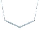 SAVICKI Colier aur alb 585 diamante albe de laborator 0.15 ct 42 cm - savicki - 3 889,00 RON