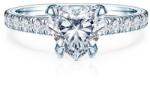SAVICKI Inel de logodnă Share Your Love: aur alb, diamant de laborator, tăietură inimă - savicki - 16 040,00 RON