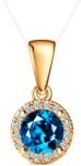 SAVICKI Pandantiv This is Love: aur galben, diamant albastru de laborator, diamante de laborator