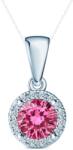 SAVICKI Pandantiv This is Love: aur alb, diamant roz de laborator, diamante de laborator