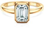 SAVICKI Inel de logodnă Pure: aur galben, diamant de laborator, tăietură smarald - savicki - 4 486,00 RON