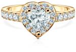 SAVICKI Inel de logodnă This is Love: aur galben, diamant de laborator, tăietură inimă