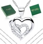 Golden Celebrity Ezüst Lánc Szív Medállal Keresztelőre Kislánynak (Pamiątka pierwszej I komunii świętej grawer)