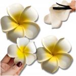EdiBazzar Szett 2 Db Hawaii Virág Fehér Lótusz Hajcsat Könnyű Kontyba Vakációs Díszek (Zestaw 2 spinek kwiat hawajski biały lotos)