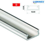  LED Alumínium Profil Általános U alakú [D] Ezüst 2, 02 méter (D-22)