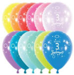  Szám, Számos lufi 11" 28cm 6db 3-as lufi Boldog 3. szülinapot! (LUFI681941)