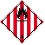 ADR 4.1 Osztály bárca, öntapadós matrica, 100x100mm - Karton (3000 db)