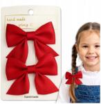 EdiBazzar Hajcsat Masni Szett 2db-os Lány Gyermek Női Piros (Kokardy Dziecięce Dla Dziewczynki Czerwone)
