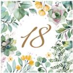  Happy Birthday 18 Floral Frame szalvéta 20 db-os 33x33 cm (PKK059986) - sandori