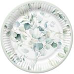  Virág Eucalyptus Twigs papírtányér 8 db-os 18 cm (PKK050969) - sandori