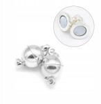 MIXFORM Mágneses kapocs, sárgaréz, kerek, ezüst, 14x8mm, 2db (13WB12234)