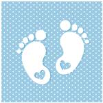  Babaváró Little Feet Blue szalvéta 20 db-os 33x33 cm (PKK031852) - sandori