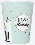  Happy Birthday Mint papír pohár 8 db-os 250 ml (PKK743022) - sandori