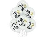  Esküvő Mr & Mrs léggömb, lufi 6 db-os 12 inch (30cm) (MLG003864) - sandori