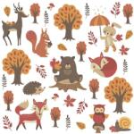  Állatos Woodland szalvéta 20 db-os 33x33 cm (PKK766014) - sandori