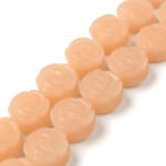  Barack Aventurin Rózsa Virág Ásványgyöngy Gyöngyfüzér 14x6-8mm