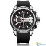 MEGIR Ceas Megir, rezistent la apa 3Bar, mecanism Quartz, curea din silicon, afisaj analogic, calendar complet, stil Sport + cutie cadou (MN2046774677) Ceas
