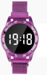 QUARTZ Ceas Dama cu inchidere magnetica, Fashion Touch Screen Digital, Mov, LD099-V2 (DLD099-V2) Ceas