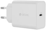 DEVIA ROCKET hálózati töltő Type-C aljzat (45W, PD gyorstöltő) FEHÉR (ST112889)