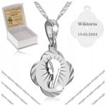 Golden Celebrity Ezüst Szingapúri Lánc Medál Pr. 925 Fatimai Szűzanya Gravírozás (pamiątka pierwszej komunii świętej srebro 925)