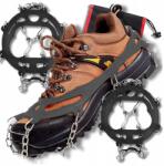  Túrázó Kramponok, 8 acél tüske, 40-45-ös cipőhöz, fekete (Raczki trekkingowe na buty rozmiar 38-45)