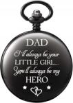  Zsebóra Ajándék Apukának Fekete Gravírozott Lányától Emlék (345926479)