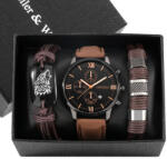 Geneva Set cadou cu ceas barbatesc Geneva Adventure si doua bratari elegante Ceas