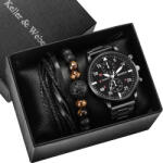 MiGEER Set cadou cu ceas barbatesc Migeer TZ061 si doua bratari elegante Ceas