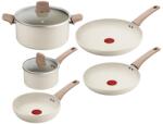 Tefal Set vase de gatit Tefal Stone White 7 piese Antiaderente Aluminiu reciclat Compatibile inductie (G199S544)