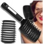 EdiBazzar Fekete hajkefe természetes vaddisznószőrrel és nylon tüskékkel (Szczotka do włosów z naturalnym włosiem) - allegro - 985 Ft