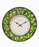 Eventissimi® Aranjament floral, Ceas cu licheni, Verde si Portocaliu, Eventissimi, 40 cm (TL-015) Ceas