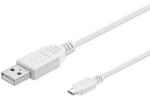 Goobay Cablu USB A tata la micro USB tata 1.8m Hi-Speed USB 2.0 alb Goobay (95143) - pretexpert