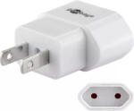 Goobay Adaptor de retea SUA Japonia la fisa Euro tip C CEE 7/16 mama 10A alb Goobay (45345)