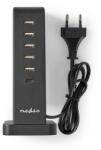 Nedis Incarcator multiport de familie Nedis 5x USB 2.1A (max) 45W + 1x USB type C 30W PD negru (FSCSPD110BK) - pretexpert