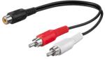 Goobay Cablu adaptor audio Y STEREO 2x RCA tata la 1x RCA mama 0.2m 50008 Goobay (50008) - pretexpert