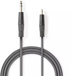 Nedis Cablu audio stereo Jack 6.35 mm Tata - 3.5 mm Tata 1.5m gri Nedis (COTH23205GY15) - pretexpert