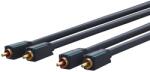 clicktronic Cablu Profesional 2x RCA - 2x RCA 5m OFC cupru dublu ecaranat aurit Clicktronic 70381 (70381) - pretexpert