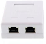 Well Priza dubla FTP CAT6 conector ecranat pe tencuiala Well (LANBOX-SM-F6X2-WL) - pretexpert