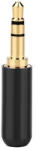  Mufa audio Premium slim JACK 2.5 mm Stereo tata contacte aurite carcasa metal (EL-2036)