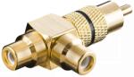 Goobay Adaptor RCA Y tata la 2x mama inel negru versiune aurita Goobay (11387) - pretexpert