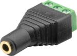 Goobay Adaptor bloc terminal cu 3 pini tip regleta cu surub la Jack 3.5 mm mama 3 pini stereo Goobay 76746 (76746) - pretexpert