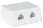  Priza dubla UTP CAT5 RJ45 8p8c alba (TEL0031)
