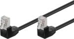 Goobay Cablu Patch CAT5e 2x RJ45 90 FTP 0.25m negru pentru Conectare retea /Protectie la Interferente 96076 Goobay (96076) - pretexpert