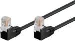 Goobay Cablu patch UTP CAT5e RJ45 2x90 3m CCA negru Goobay (96088) - pretexpert
