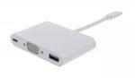 Well Adaptor USB Type C 3.1 - VGA USB3.0 USB-C PD Well (ADAPT-USBC-VGA/USB3.0/PD-WL) - pretexpert