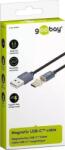 Goobay Cablu USB2.0 cu mufa magnetica USB Type C 1.2m negru Goobay (59039) - pretexpert